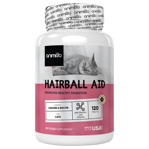 Hairball Aid - Compressei Naturali con Psillio per Gatti - 120 Pastiglie Masticabili